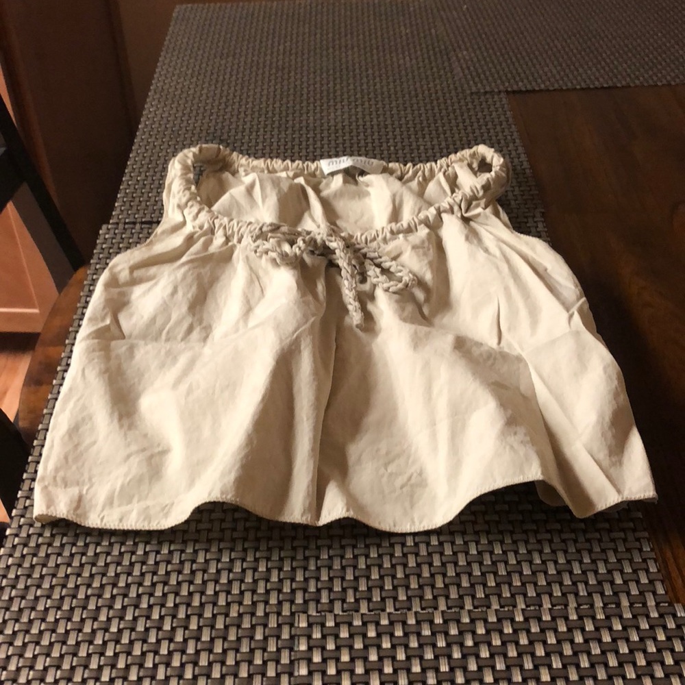 MIU MIU MIDRIFF WITH ADJUSTABLE ROPE COLLAR&BOW